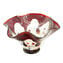 Drop Bowl Murrine Millefiori - Red and Silver - Original Murano Glass OMG