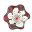 Drop Bowl Murrine Millefiori - Red and Silver - Original Murano Glass OMG
