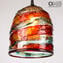 Hanging Lamp Red - Sbruffy Style - Original Murano Glass