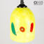 Hanging Lamp Yallow - Millefiori - Original Murano Glass