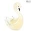 Swan Figurine - With Pure Gold - Original Murano Glass OMG