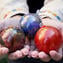 Set of 3 Christmas Balls - Color Mix - Murano Glass Xmas