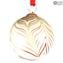 Palla di Natale Bianca - Natale Speciale - Vetro di Murano Originale OMG