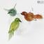 3 Sparrows Nest - Crystal and Gold - Original Murano Glass OMG