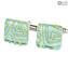 Cufflinks - Light Blue - Original Murano Glass OMG