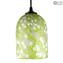 Hanging Lamp Millefiori - Green - Original Murano Glass