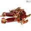  Candies - 5 pieces - Red & Gold - Murano Glass