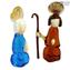 Christmas nativity scene - With Gold Leaf - Original  Murano Glass OMG