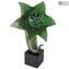 Calla Verde con Rugiada - Astratto - Vetro di Murano Originale