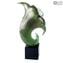 Calla Verde con Rugiada - Astratto - Vetro di Murano Originale