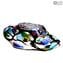 Sombrero „Floral Garden“ – Geblasene Schale – Original-Murano-Glas