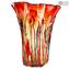 Fantasy Lava - Red Napkins Vase - Original Murano Glass