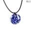 Pendant - Blue and Black - Orignal Murano Glass OMG