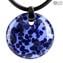 Pendant - Blue and Black - Orignal Murano Glass OMG