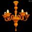 Venetian Chandelier - Pumpkin - Original Murano Glass