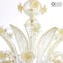 Venetian Chandelier Manzoni - Pure Gold - Murano Glass