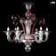 Venetian Chandelier Crystal Red Pastorale - Original Murano Glass