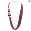 Collana Millefili Conterie Flavia - Rosa - Vetro di Murano Originale OMG