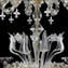Venetian Chandelier 8 lights Cimiero crystal and gold - Rezzonico - Murano Glass