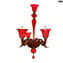 Venetian Chandelier -Tremiti - Red - Murano Glass 