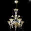 Lampadario Veneziano - Regina - Ambra - Vetro di Murano