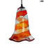 Hanging Lamp Orange - Sbruffy Style - Original Murano Glass