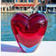 Vase Heart - Red Sommerso - Original Murano Glass OMG