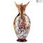 Symphony – Vase – Murano-Glas mit Millefiori-Muster und Silber 