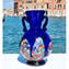 Glycine – Blaue Vase aus Murano-Glas mit Millefiori-Muster