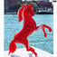 Cavallo rosso - Vetro di Murano orginale OMG
