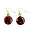 Parure Tono Round - Red and gold - Original Murano Glass OMG