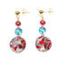  Earrings Berlin - Reds with aventurine - Original Murano Glass OMG