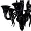 Venetian Chandelier  - Corvo black - 6 lights - Original Murano Glass OMG 