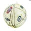 Christmas Ball - Ivory Millefiori Fantasy - Original Murano Glass OMG