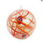 Christmas Ball - Red Millefiori Fantasy - Original Murano Glass OMG
