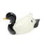 Duck - White and silver leaf - Original Murano glass OMG
