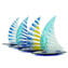 Segelboot – Einteilig – Original Murano-Glas OMG