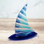 Segelboot – Einteilig – Original Murano-Glas OMG
