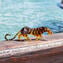 Tiger figurine - Original Murano Glass OMG