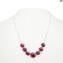 Parure Pearls  Red L - with Silver 925 - Original Murano Glass OMG
