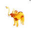 Elephant figurine in Amber glass - Original Murano Glass OMG