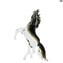 Prancing horse Smoked - Original Murano Glass OMG