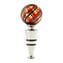 Flaschenverschluss – filigran, schwarz, rot und orange – Original Murano-Glas OMG