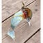 Delphin – Skulptur aus Chalcedon – Original Murano-Glas Omg