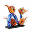Aquarium-Skulptur – mit tropischen Fischen und blauer Koralle – Original Murano-Glas OMG