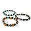 Bracelet for Man - Black beads with Avventurina - Original Murano Glass OMG