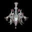 Venetian Chandelier Gemma Rose and White - Classique - Original Murano Glass