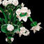 Venetian Chandelier Rosetto White, gold and Green - Original Murano Glass