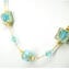 Necklace Emily - With gold and lightblue murrina - Original Murano Glass OMG