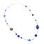 Necklace Skiset - Blue & gold - Original Murano Glass OMG